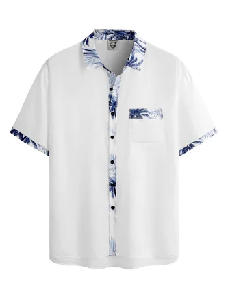 Hardaddy Plants Chest Pocket Short Sleeve Resort Shirt