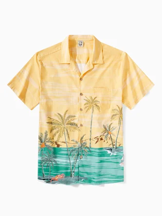 Hardaddy® Cotton Coconut Tree Aloha Shirt