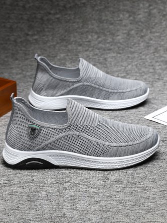 Hardaddy Men's Breathable Fly Mesh Shock Absorbing Slip-On Casual Sneakers