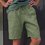 Hardaddy Men's Cotton Linen Style Elastic Waist Casual Shorts