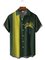 Brazil Color Coconut Tree Chest Pocket Short Sleeve Hawaiian Shirt