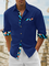 Hardaddy Cotton Contrast Floral Long Sleeve Casual Shirt