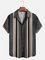Hardaddy Geometric Striped Aloha Shirt