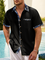 Hardaddy Cotton Plain Patchwork Plant Casual Shirt