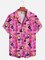 Moisture-wicking Tropical Plant Toucan Short Sleeve Aloha Shirt