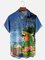 Moisture-Wicking Seaside Vacation Parrot Hawaiian Shirt