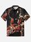 Moisture-wicking Rock Roll Band Guitar Chest Pocket Casual Shirt