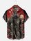 Moisture Wicking Japanese Ukiyo-e Samurai Chest Pocket Hawaiian Shirt