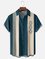 Hardaddy Men's Geometric Print Wrinkle Resistant Moisture Wicking Fabric Lapel Short Sleeve Hawaiian Shirt