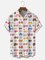 Moisture-wicking Art Boobs Chest Pocket Casual Shirt