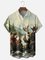 Moisture Wicking Outdoor Camp Camping Bear Elk Chest Pocket Hawaiian Shirt