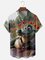 Moisture-wicking Funny Off-duty Crocodile Chest Pocket Hawaiian Shirt