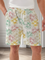 Moisture Wicking Geometric Floral Casual Shorts