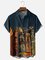 Moisture-wicking Tiki Chest Pocket Hawaiian Shirt