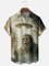 Moisture Wicking UFO Bigfoot Chest Pocket Hawaiian Shirt
