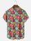 Moisture Wicking Floral Chest Pocket Hawaiian Shirt