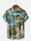 Moisture Wicking Dinosaur Chest Pocket Hawaiian Shirt