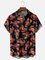 Moisture Wicking Crab Lobster Chest Pocket Hawaiian Shirt