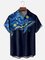 Moisture Wicking Starry Sky Whale Chest Pocket Hawaiian Shirt