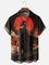 Moisture Wicking Star Robot Chest Pocket Hawaiian Shirt