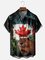 Moisture-wicking Canada Day Maple Beaver Chest Pocket Casual Shirt