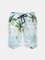 Men's Swim Trunks Hawaiian Tropical Palm Tree Beach Shorts with Pockets