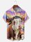 Moisture-wicking Cow Chest Pocket Hawaiian Shirt