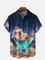 Moisture-wicking Cocktail Chicken Chest Pocket Hawaiian Shirt