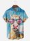 Moisture-wicking Cow Milk Chest Pocket Hawaiian Shirt