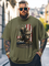 Big Size Men's Memorial Day American Flag Loose T-shirt