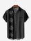 Tall Size Moisture-wicking Poker Symbols Chest Pocket Bowling Shirt