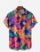 Tall Size Moisture-wicking Floral Chest Pocket Hawaiian Shirt