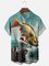Moisture-wicking Fishing Chest Pocket Hawaiian Shirt