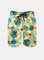 Men's Swim Trunks Hawaiian Tropical Palm Tree Beach Shorts with Pockets