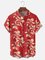 Moisture-wicking Floral Chest Pocket Hawaiian Shirt