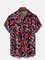 Moisture-wicking Floral Chest Pocket Hawaiian Shirt