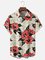 Moisture-wicking Floral Chest Pocket Hawaiian Shirt