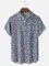 Moisture-wicking Gradient Color Geomatric Chest Pocket Casual Shirt