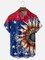 Moisture-wicking Independence Day Chest Pocket Casual Shirt