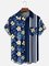 Moisture-wicking Floral Chest Pocket Bowling Shirt