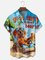 Moisture Wicking Beer Holiday Dog Chest Pocket Hawaiian Shirt