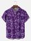 Big Size Moisture-wicking Paisley Floral Chest Pocket Casual Shirt