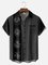 Big Size Moisture-wicking Poker Symbols Chest Pocket Bowling Shirt