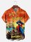 Big Size Moisture Wicking 5 O'Clock Hawaiian Parrot Chest Pocket Casual Shirt
