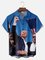 Big Size Moisture-wicking President Trump Chest Pocket Casual Shirt