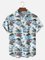Big Size Moisture-wicking Beach Retro Car Chest Pocket Hawaiian Shirt