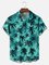 Big Size Moisture-wicking Palm Tree Chest Pocket Hawaiian Shirt