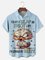 Big Size Moisture-wicking Busy Duck Chest Pocket Hawaiian Shirt