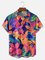 Big Size Moisture-wicking Floral Chest Pocket Hawaiian Shirt