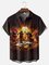 Big Size Moisture-wicking Rooster Poker Chip Farm Chest Pocket Casual Shirt